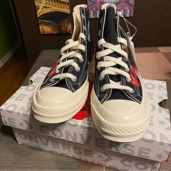 NWT Converse COMME des GARÇONS High Top Sneakers - Picture 6 of 8